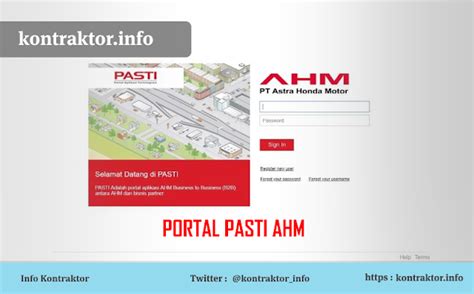 Portal pasti ahm  Registrasi user – PT Astra Honda Motor